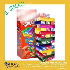 Mainan Edukatif / Edukasi Anak Stacko Tumbling Stacking Tower Menara Rubuh
