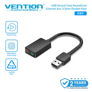Vention Usb Sound Card SoundCard External Aux 3.5mm