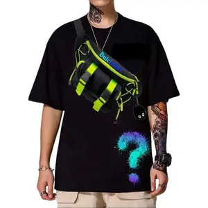 Koas waistbag Pocket Tshirt Unisex Pria wanita Dulclothes x - Baju Kantong 3D - Kaos Tas Selempang Hitam