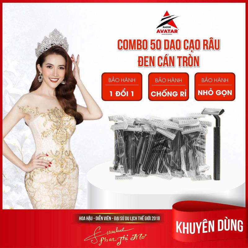 [GIÁ ƯU ĐÃI] Combo 50 Dao Cạo Râu Cán Ngắn Đen 50 Cây / Túi Lưỡi Kép Thông Minh Thích Hợp Dùng Cho Spa, Khách Sạn