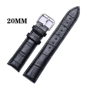 STRAP TALI JAM KULIT 20MM 22MM 24MM HITAM COKLAT