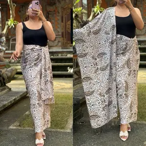 Sutra Paris premium set selendang besar, motif antik dan klasik