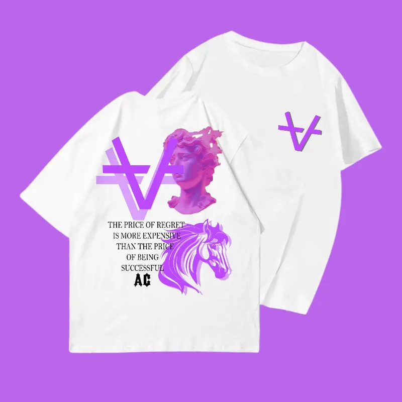 WENZ Kaos Akademi Crypto purple atasan distro pria & wanita atasan mindset rich people lengan pendek streetwear cowok bisa cod tshirt viral trendi 4