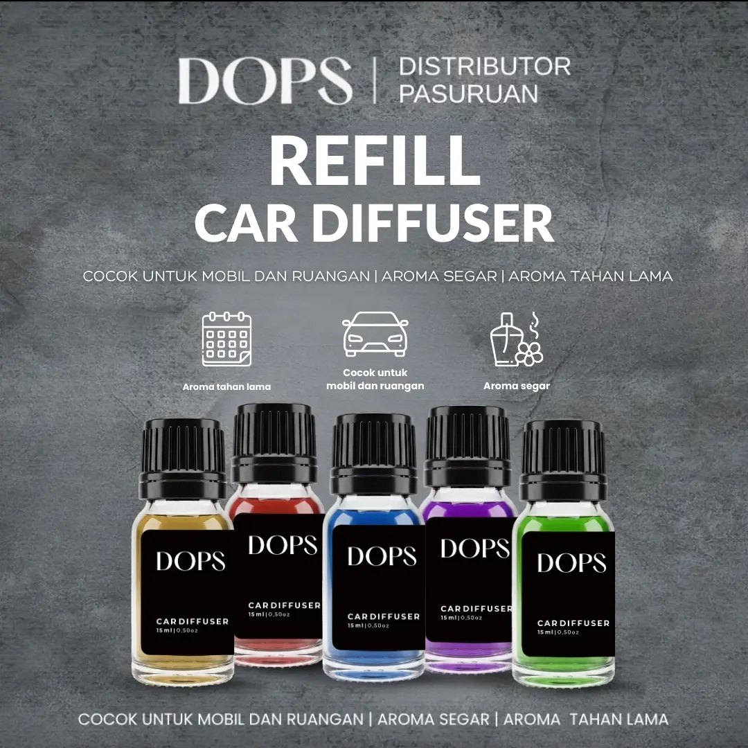[DOPS PSN] Refill Car Diffuser 15ml | Parfum Mobil & Ruangan Tahan Lama | Aroma Premium Anti Bau