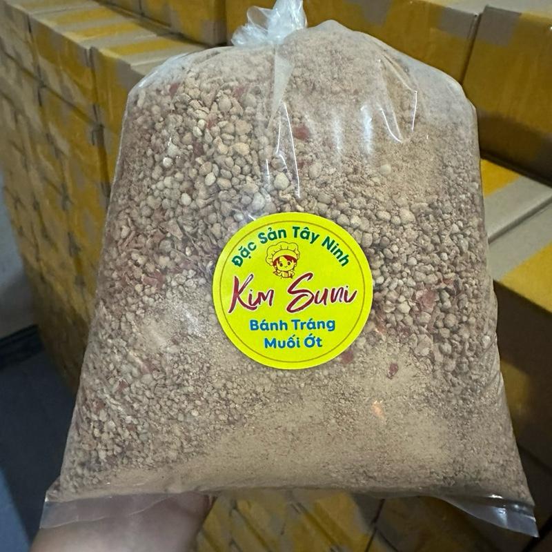Túi 1 Kg Muối sặc nhuyễn có nhiều hạt đặc sản Tây Ninh có sợi vỏ tỏi muối chay