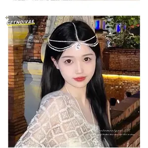 BIN-03 Headpiece headband bindi gaya india hindi crown wedding pernikahan pengantin aksesoris pesta