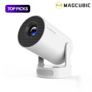 Magcubic Hy300pro+ 290 ANSI Android 14 ポータブルプロジェクター、0.8:1 短焦点、1280×720p、Wi‑Fi 6、Bluetooth 5.4対応、ホームシアター向けミニスマートプロジェクター