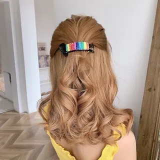 Rainbow Hair Claw | Jepit Rambut Kuncir Wanita Import Korea Jedai 4