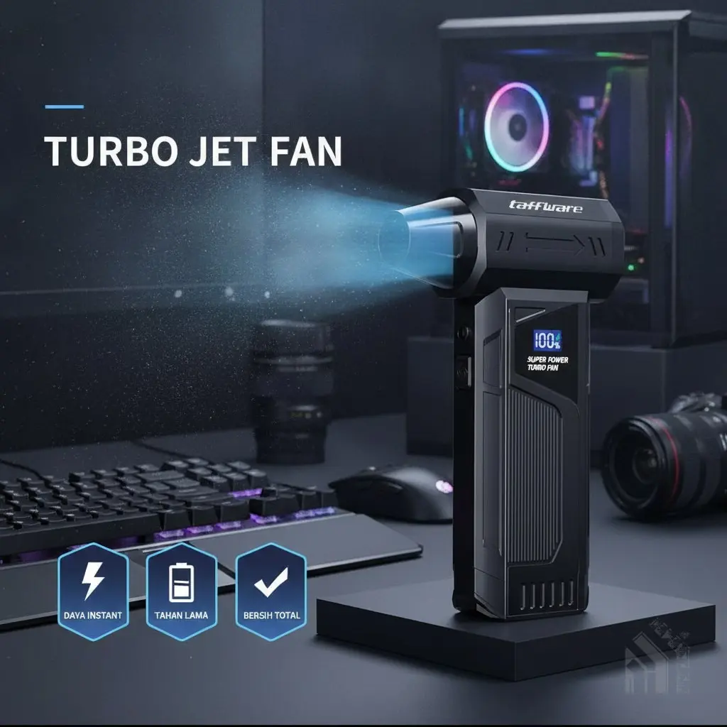 Blower Mini Turbo Jet Fan Nirkabel Portabel 110000 RPM dengan Baterai 4000mAh untuk Membersihkan Debu Elektronik Komputer Kamera dan Peralatan Rumah Tangga Multifungsi Pengisi Angin Arang