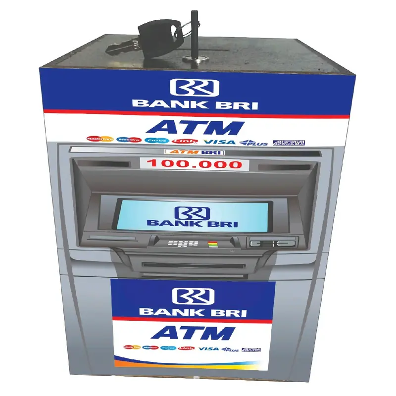 Celengan Jumbo tambahan kunci gembok Model ATM ukuran 15 x 20 Hadiah celengan  anti tuyul 3