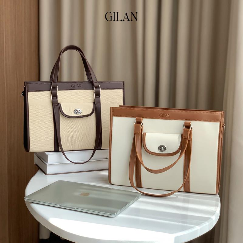 GILAN Túi tote nữ Haven bag TCS023 (5 màu) vừa Laptop 15.6inch, A4, thiết kế hiện đại, phù hợp đi làm, đi học