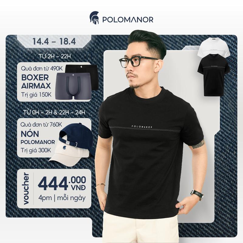 Áo thun nam cổ tròn TSHIRT PORIN, BST Social Circle vải cotton cao cấp thoải mái - POLOMANOR