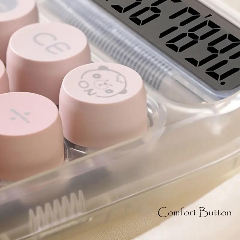Product Introduction of Transparent Cute Desk Calculator - Easy-to-Use Office Calculator with Aesthetic Design for School or Office Use - Battery Not Included 10