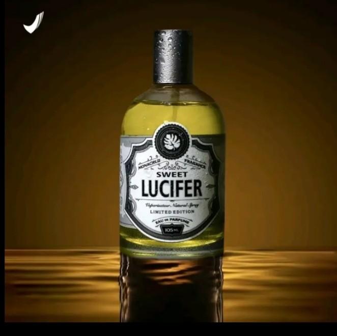 Product Introduction of Eau De Perfume MonaCruz Sweet Lucifer For Unisex (Limited Edition) 105ml Oriental Floral Parfum with Ginger, Jasmine, Mandarin, Vanilla, Sandalwood, Salt, Cashmere, Ambergris & Orange Wangi Box Bunga Black Almond 2
