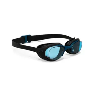 Decathlon NABAIJI Kacamata Renang Dewasa XBase 100 - Lensa Berwarna - Ukuran L Hitam/Turquoise - 8669830