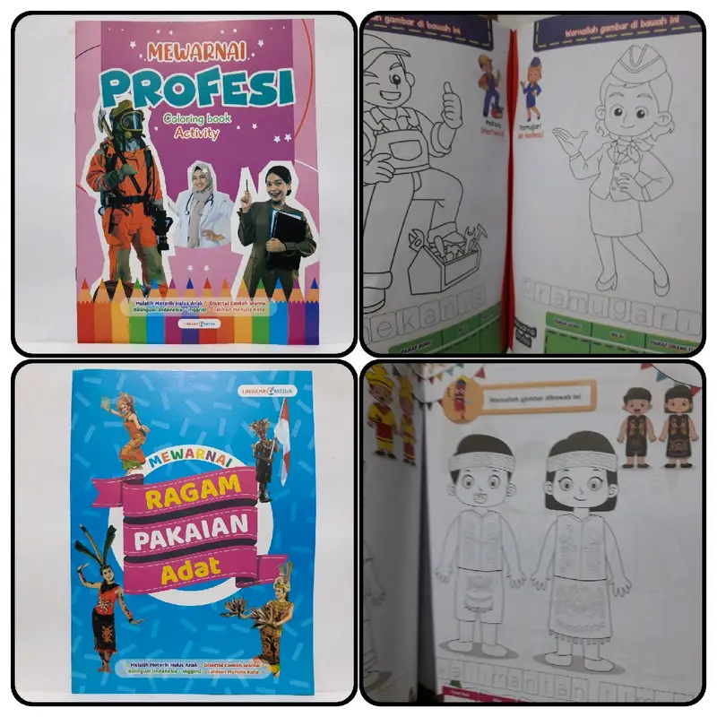 Aneka Buku Mewarnai Ukuran Besar A4 (27,5 × 20,5 cm) - LM 5