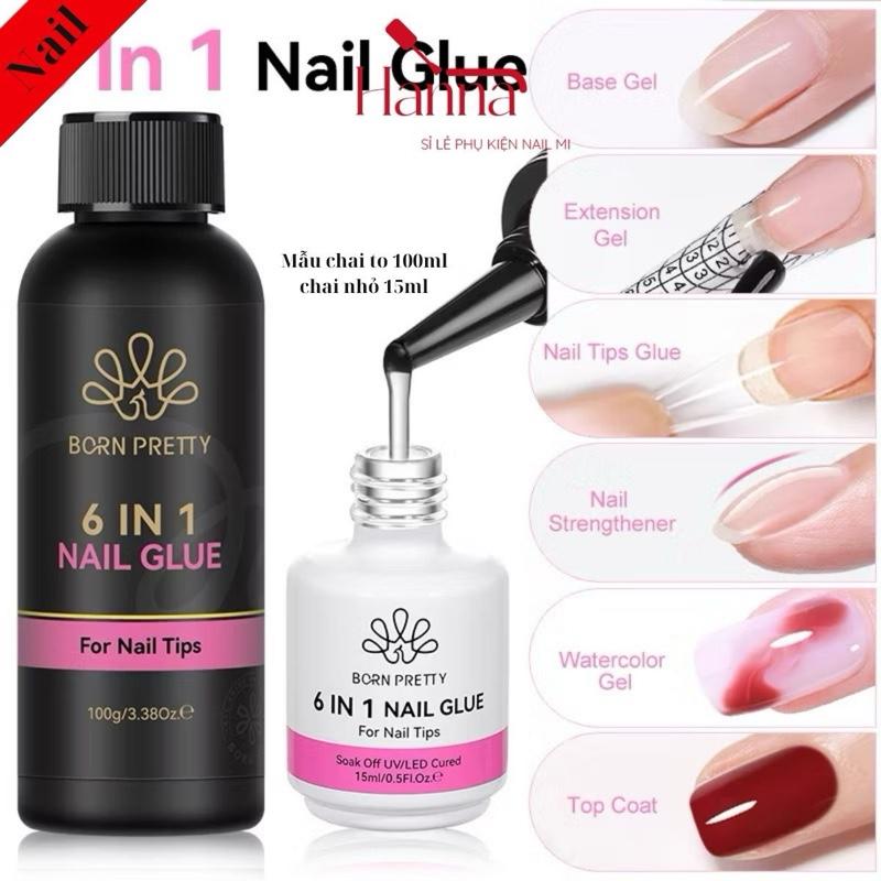  Glue gel 6in1 Born Pretty  Loại 1 full hộp    nối móng cứng móng btop loang úp móng  Sơn Gel Nữ- Nail 