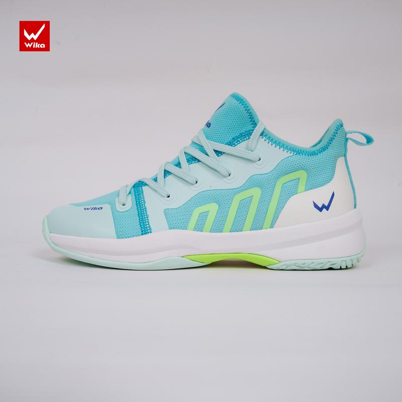 Giày Thể Thao Wika Loudy Chính Hãng Màu Xanh Ngọc Cổ Dệt Cao Ôm Cổ Chân Giày Pickleball Giày Tennis Giày Cầu Lông Giày Bóng Chuyền Bám Sân Siêu Bền Siêu Nhẹ