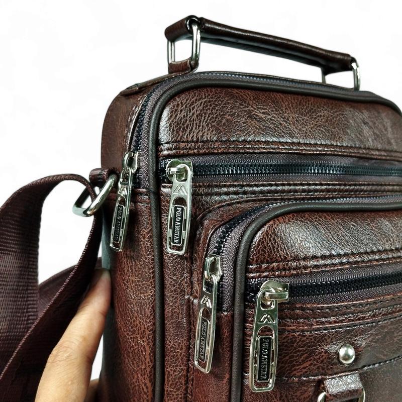 Polo Amstar Tas Selempang Slingbag Crossbag Pria Kulit Oscar Premium Sudah Anti Air Cowok 5
