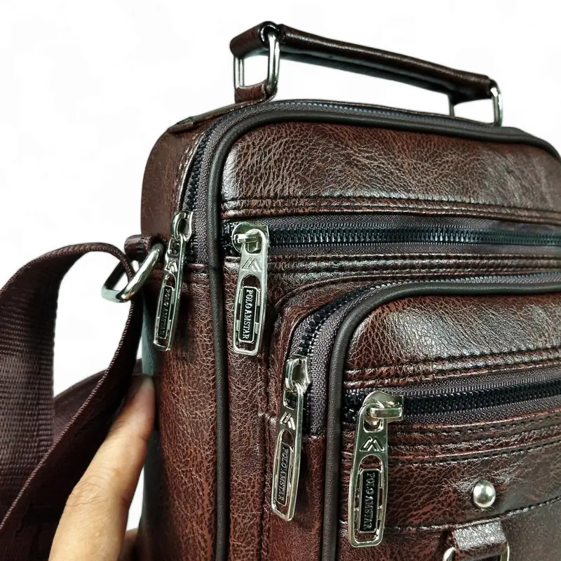Polo Amstar Tas Selempang Slingbag Crossbag Pria Kulit Oscar Premium Sudah Anti Air Cowok 4