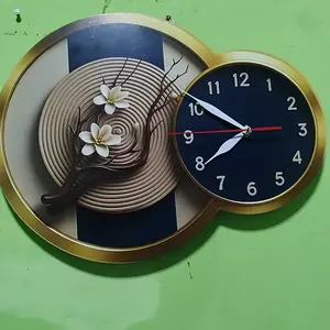 Jam Dinding BUNGA BOHO AESTETIK LED HOME Sweet Home Hiasan dinding Ruang tamu/ kamar tidur