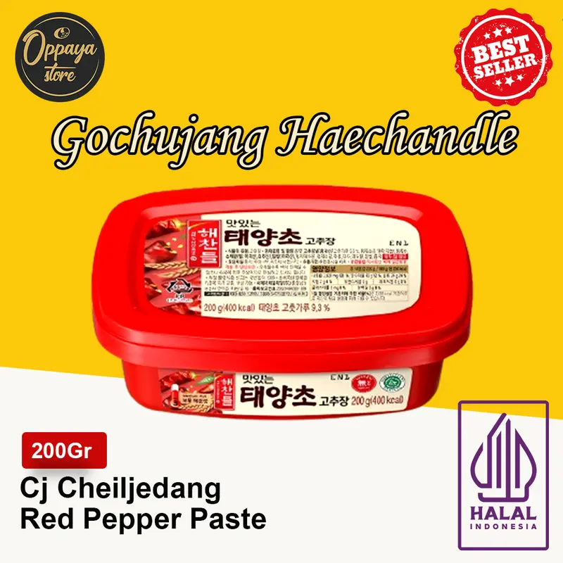 Gochujang Haechandle Halal Saus Korean Red Pepper Paste 200Gr Bahan Sauce Instan 0