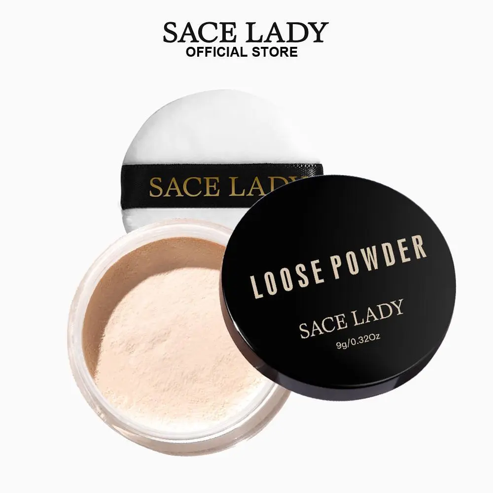 [COD] SACE LADY Setting Powder Oil Control Makeup Waterproof Loose Powder Face Cosmetic Face Powder Mineral 9g