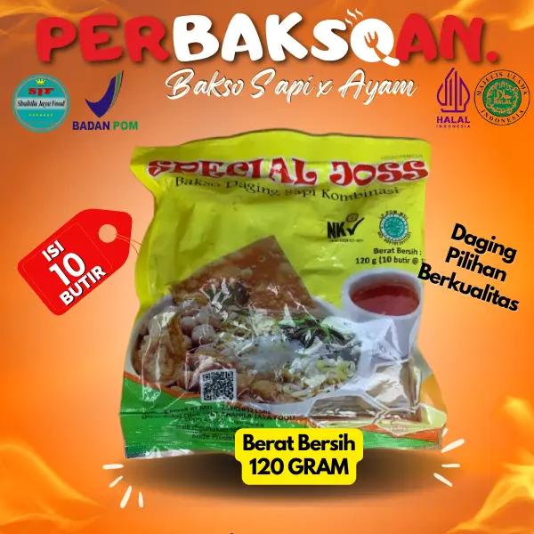 Bakso Special Joss isi 10 Butir Berat 120 gram
