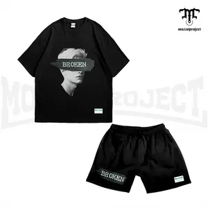 Mozzaproject Paket Bundling Broken Kaos Oversize Dan Celana Boardshort