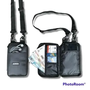 SAKO WALLET DOMPET HANDPHONE TAS GANTUNG LEHER WATERPROOF Selempang urban weisbag hitam washbag sling bag Pria Canvas
