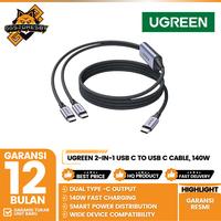 Gambar UGREEN 2-in-1 USB C to USB C Cable, 140W USB-C Splitter Cable, Fast Charging USB C Cable 75733 dari GGSTORESBY Kota Surabaya 1 Tokopedia