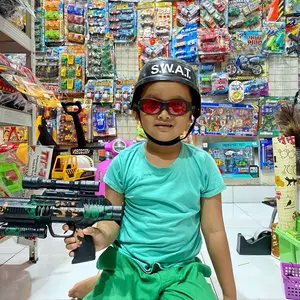 Mainan Pistol Tentara Anak Perang SWAT Helm + Kacamata