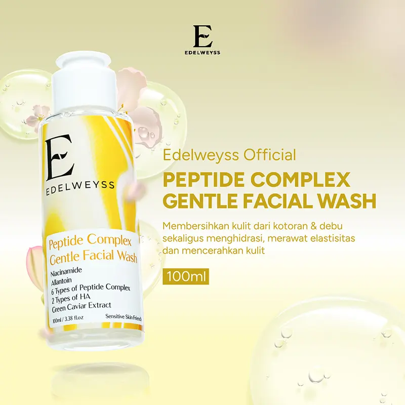 EDELWEYSS  Peptide Complex Gentle Facial Wash 100ml face  wash untuk kulit kering kusam 0