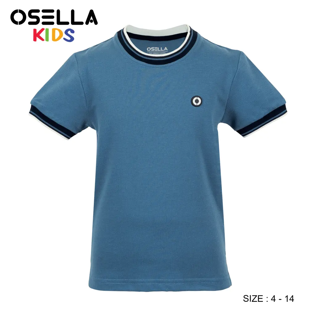 [NEW] Osella Kids Signature Patch T-Shirt With Fancy Fabric 22714006 | Kaos Anak Laki-Laki