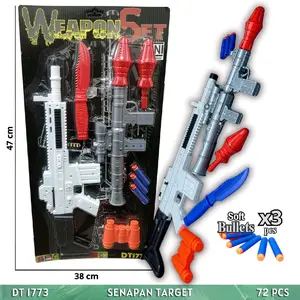 Mainan anak laki-laki mainan t3mbakan rok3t set weapon nerf Permainan Plastik
