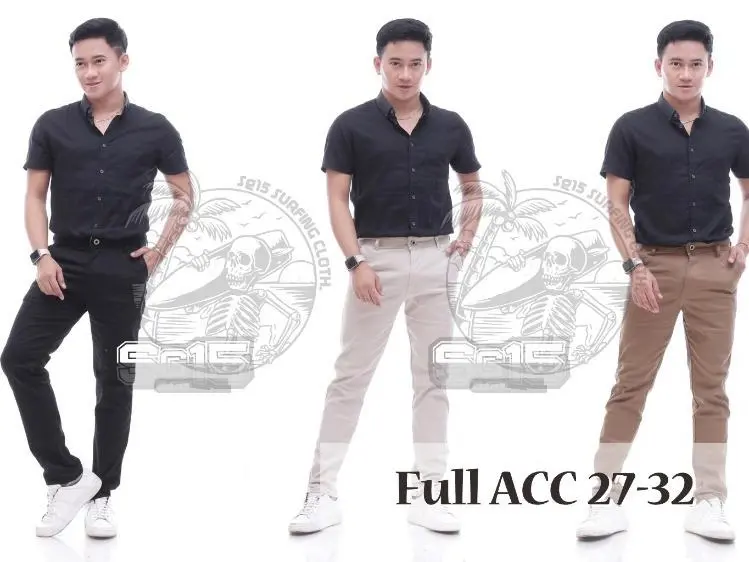 celana panjang chinos impor premium Distro Pria  Katun Stretch 5
