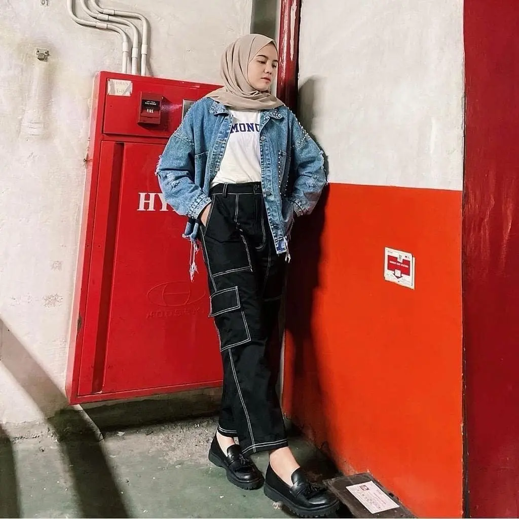 FASHIONABLE - Cargo Chino Pants - Celan Cargo Unisex - Celana Panjang Wanita Korean Style Fit Kain Melar
