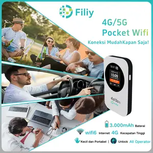 Filiy M900 Pocket WiFi 4G/5G LTE 300Mbps Mifi Portable All Operator Unlock Baterai 3000mAh