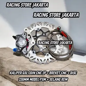 PAKET LENGKAP KALIPER BIG LOGO 2P 2PISTON + BREKET CNC 220MM + DISC CAKRAM MODEL KTC 220MM + SELANG REM MOTOR Motor Scoopy All Beat Fi Vario 110 125 150 Mio Soul Mio Smile Mio Soul Gt115 Mio SPORTY