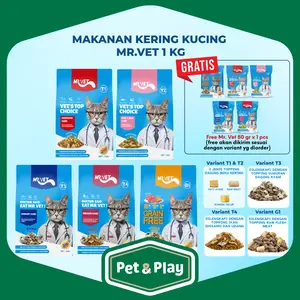 MrVet / Mr Vet G1 Grain Free / T1 Digestion Care / T2 Hair & Skin / T3 Urinary / T4 Indoor Care All Life Stages Cat Dry Food All Variant