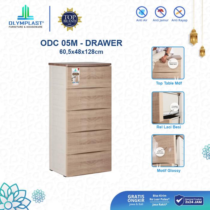 Gambar Olymplast Drawer Cabinet Modern Pattern 5 Susun / ODC 05M PTN - Marble dari Olymplast Kota Surabaya Tokopedia