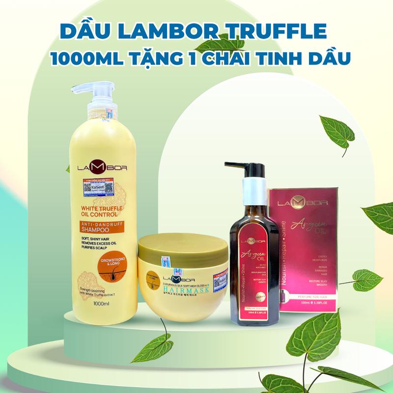 COMBO Dầu Gội Lambor 1000ML + Hũ Hấp Karseell hair Mask 500ml, Giúp Phục Hồi, Giảm Rụng