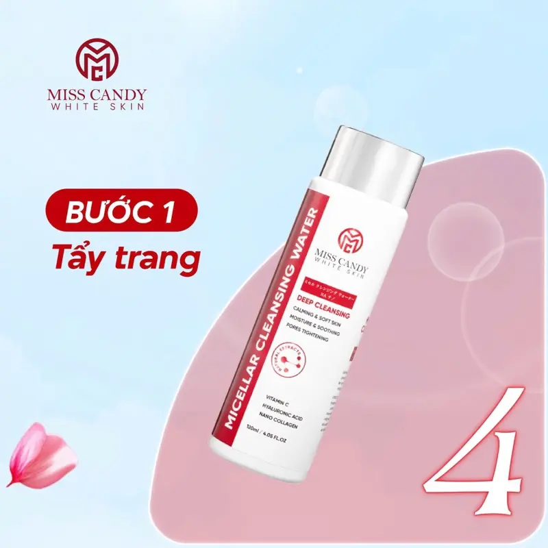 Mua Nước Tẩy Trang 120ml, Micellar Cleansing Water (Miss Candy) (Hàng Chính Hãng)