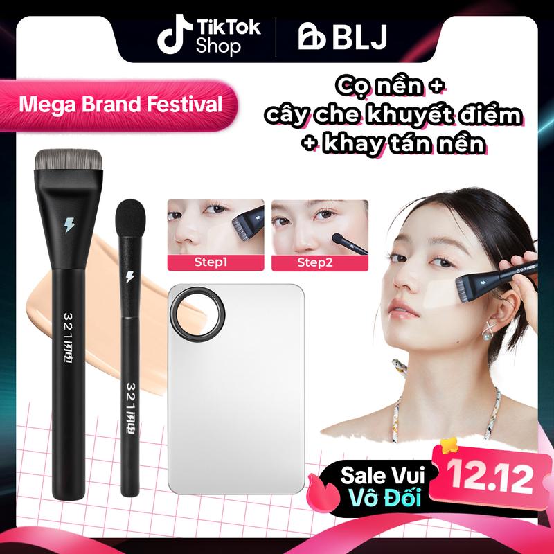 Cọ Tán Kem Nền Lưỡi Dao Dòng Sét BLJ Cọ Che Khuyết Điểm Mút Sét VN