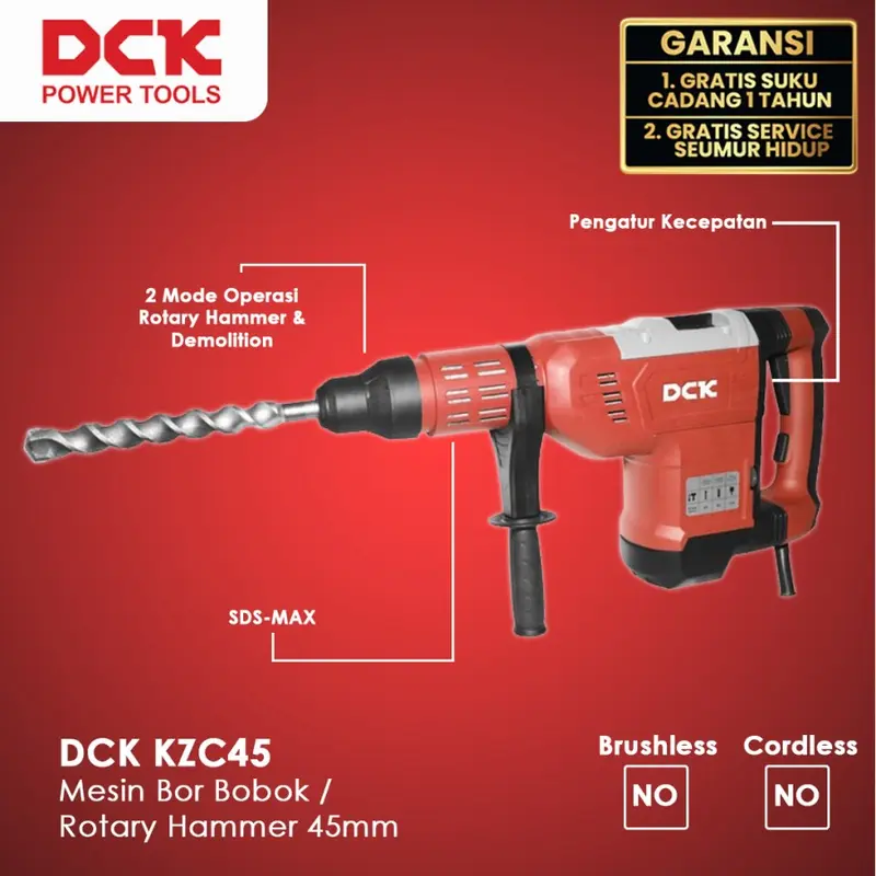 DCK KZC45 Mesin Bor Bobok / Rotary Hammer 45mm 2