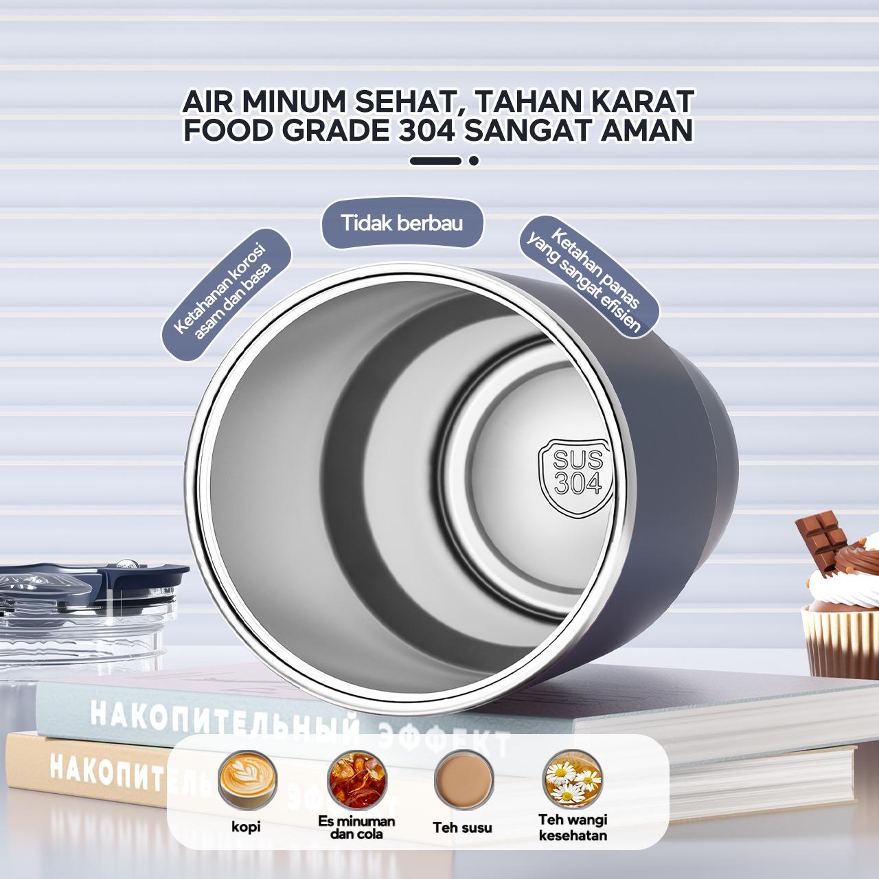 ecentio botol minum stainless steel 1200ML Termos tahan panas dingin 24 jam Kapasitas besar Outdoor protable tumblr aesthetic air botol