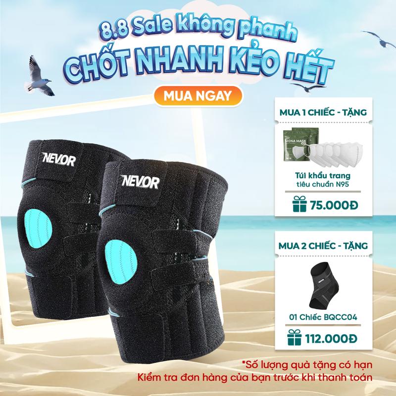 Bó Gối Nevor Cao Cấp BDG12 Thoáng khí,Băng Gối Thể Thao Hỗ Trợ, Bảo Vệ Và Phòng Tránh Chấn Thương Khi Chơi Thể Thao, Leo Núi, Pickle Ball... Phụ Kiện bang  goi