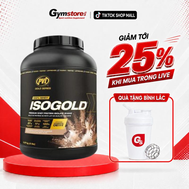 Bột Bổ Sung Đạm Cao Cấp PVL ISO Gold 5 Lbs (2.27kg) | Made in Canada Gymstore