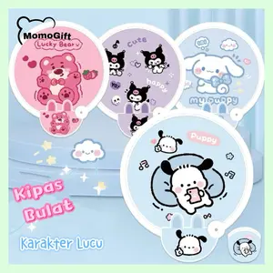 Kipas Bulat Lipat Unik Ajaib Lucu Souvenir Murah Cantik Aesthetic KB07 Hadiah Plastik portable random