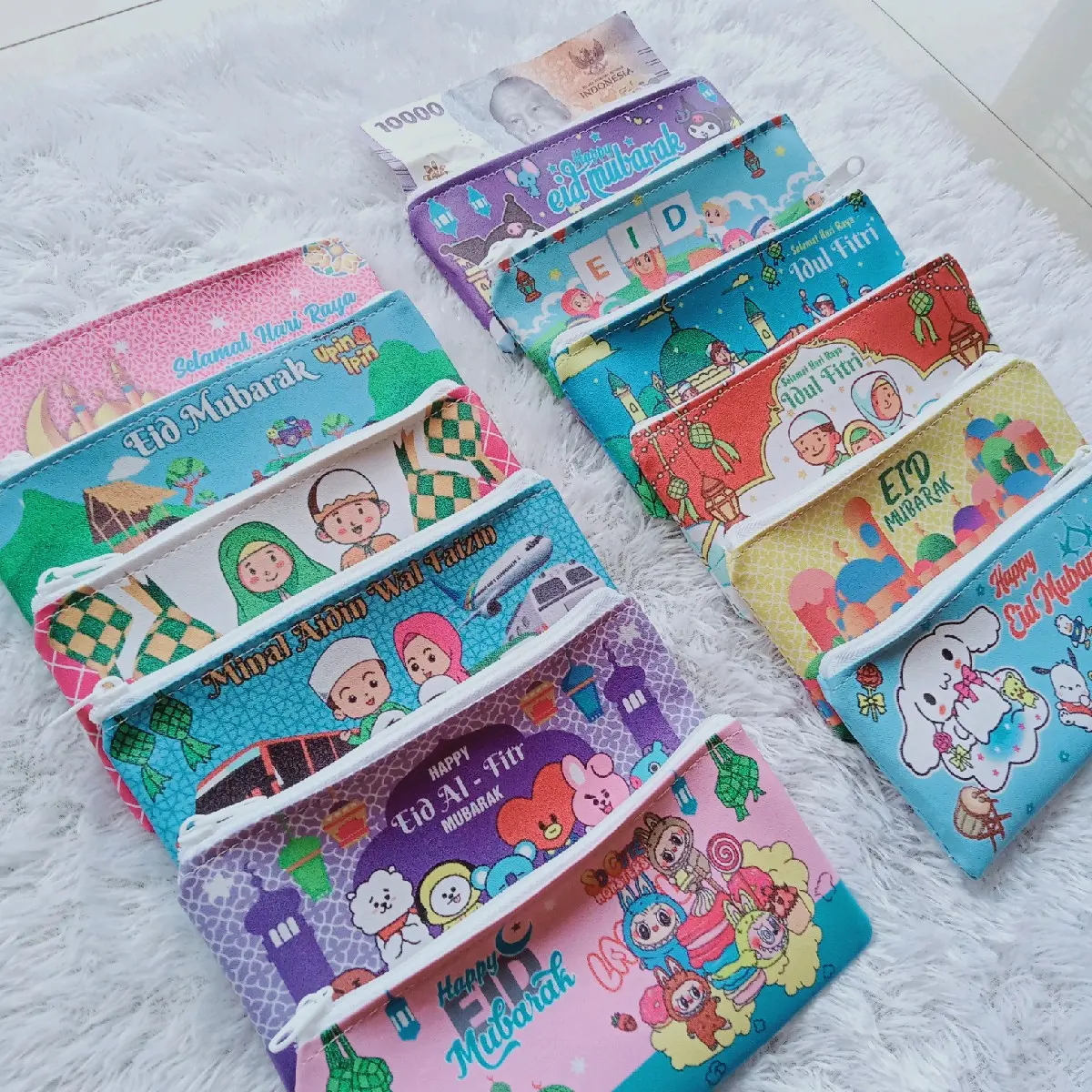 (Dpt 12pcs) Amplop lebaran panjang full printing / tepak pensil 2025